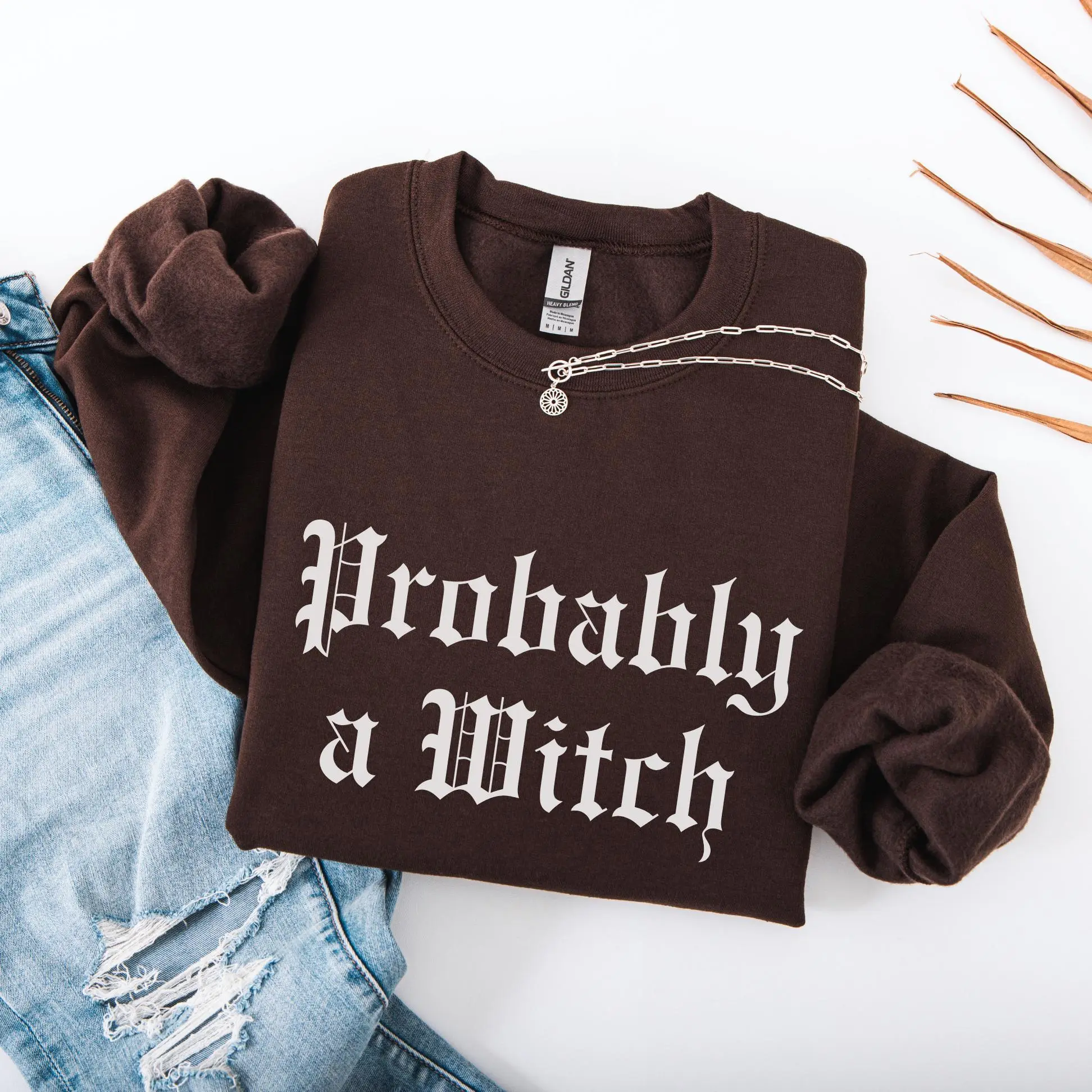 Probably A Witch Sweatshirt, Witch Hoodie, Feminist Halloween Sweatshirt, Witchy Vibes Gift, Gothic Spooky Sweatshirt, Spooky Season Hoodie