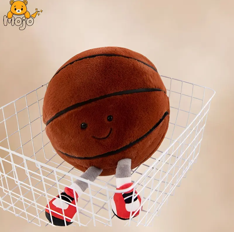 Basketball Plush Toy, Soft Stuffed Sports Plush Ball, 1 Count Soft Basketball,  Stuffed Plush toy for Boys and Girls, Filled Sports Ball Toy, Cute Plush Stuffed Animal, Soft Toy Pillow For Kids, Lovely Plush Gift, Home Decor