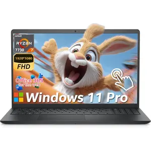Dell 15 DC15255 15.6" FHD 1920x1080 IPS Touchscreen Laptop 8-Core AMD Ryzen 7 7730U Up to 64GB DDR4 Up to 4TB SSD AMD Radeon Graphics Wi-Fi 5 720p HD Camera Win10 Pro,Office 365 for the Web