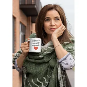 Grandson Gift Coffee Mug, 11oz Ceramic Cup, Grandparent Coffee Cup Birthday Drinkware