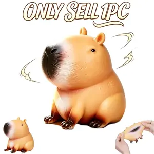 Giant Capybara Squeeze Toy - Cute Capybara Squishy Stress Ball, Soft Fidget Toy for Kids, Party Favor, Birthday Gift for Boys & Girls