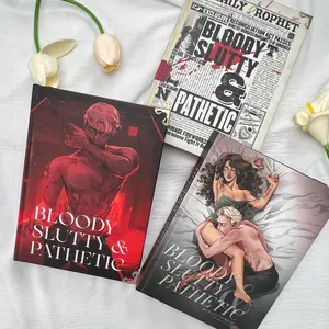 Bloody Slutty and Pathetic Special Edition Hardcover Book, Dark Romance Illustrated Fanmade Collector Book, with Bookmark, Gift for Readers