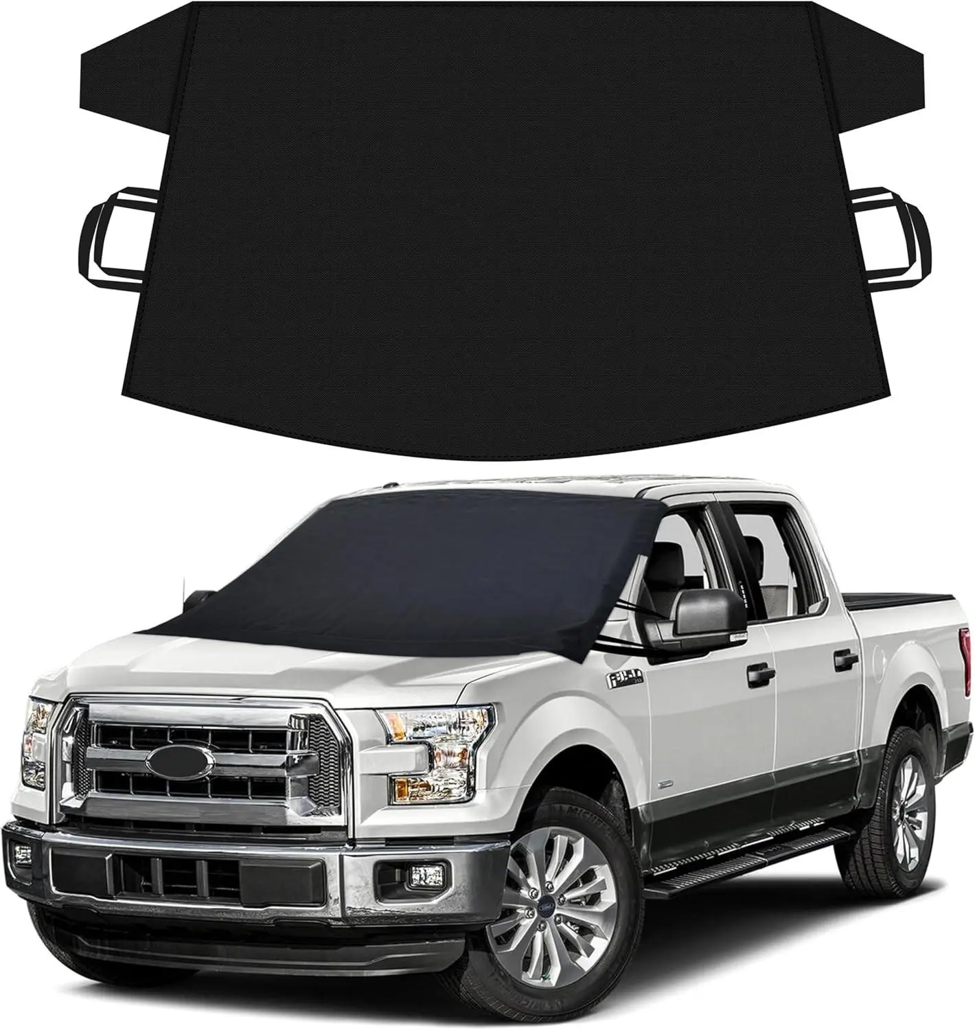 Premium Truck Windshield Cover for Ice and Snow Protection Durable SUV Frost Shield Effective Winter Weather Defense X-Large 74 x 43