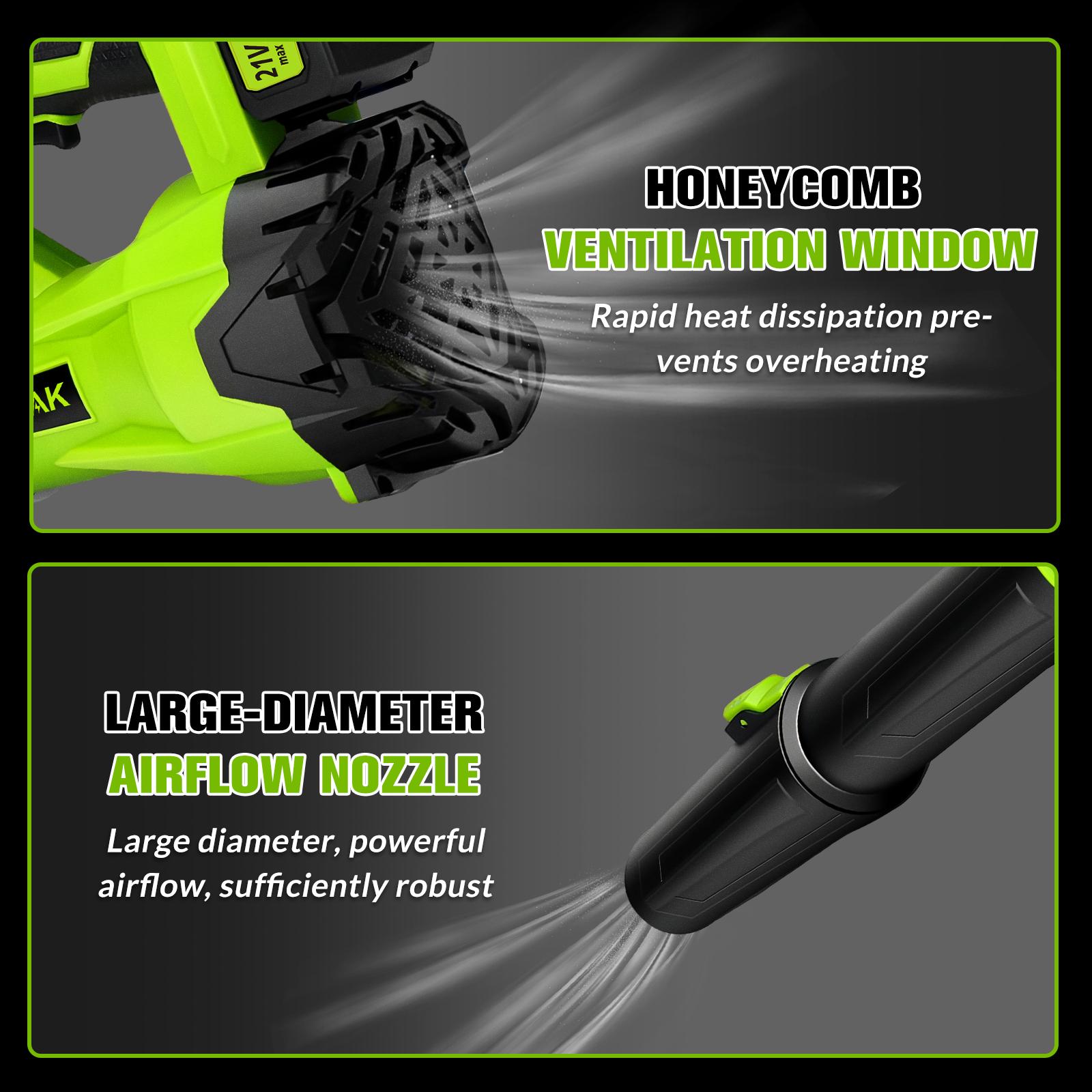 Turbo Jet Blower,Leaf Blower, Violent Turbo Fan, Pure Copper Motor,Car Drying After Wash,Cordless Leaf Blower Brushless Motor, 10-Cell 1300mAh Dual Battery Powered Electric Blower with Nylon Collection Bag,for Valentine’s Day Gift