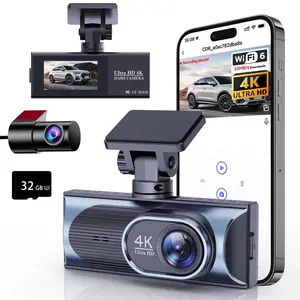 Dash Cam Front and Rear: 4K+2K Dual Dash Camera for Cars with Touch Screen 1.9" - Dashcam with WiFi APP Control 64GB Parking Mode Night Vision Loop Recording Emergency Lock
