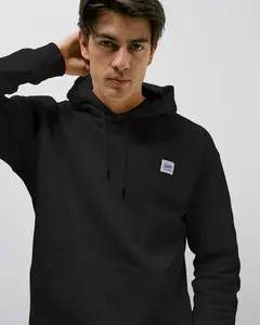 Men's Relaxed Fit Essential Workwear Hoodie - Black
