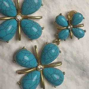 Torquoise Stainless Steel Earrings
