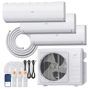 Upstreman 2/3 Zone Mini Split Air Conditioner Heat Pump - 20000/28000 BTU Total, 20 SEER2, 230V, Pre-Charged I20/I28-230V, Energy-Efficient Dehumidifier, Mini Splits for Home Cooling Solutions