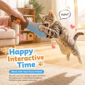 Interactive Plush Cat Kicker Toy - Soft Teaser Wand for Indoor Cats & Kittens, Durable Chewing and Scratching Pillow for Jumping, Exercise, and Bonding cat stuff for indoor
