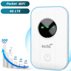 4G LTE Portable WiFi Hotspot, 300Mbps High Speed Pocket-Sized Mobile Router for Europe Travel Camping & Outdoor Work, Multi-Device Stable Connection, Mobile WiFi Hotspot with Long Battery Life for On-the-Go Internet