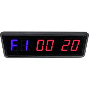 AZOOU Personal Tailor Interval Gym Timer Clock with Countdown countup Stopwatch for Interval & Tabata HIIT EMOM MMA Boxing Interval Training & so on, Blue & Red