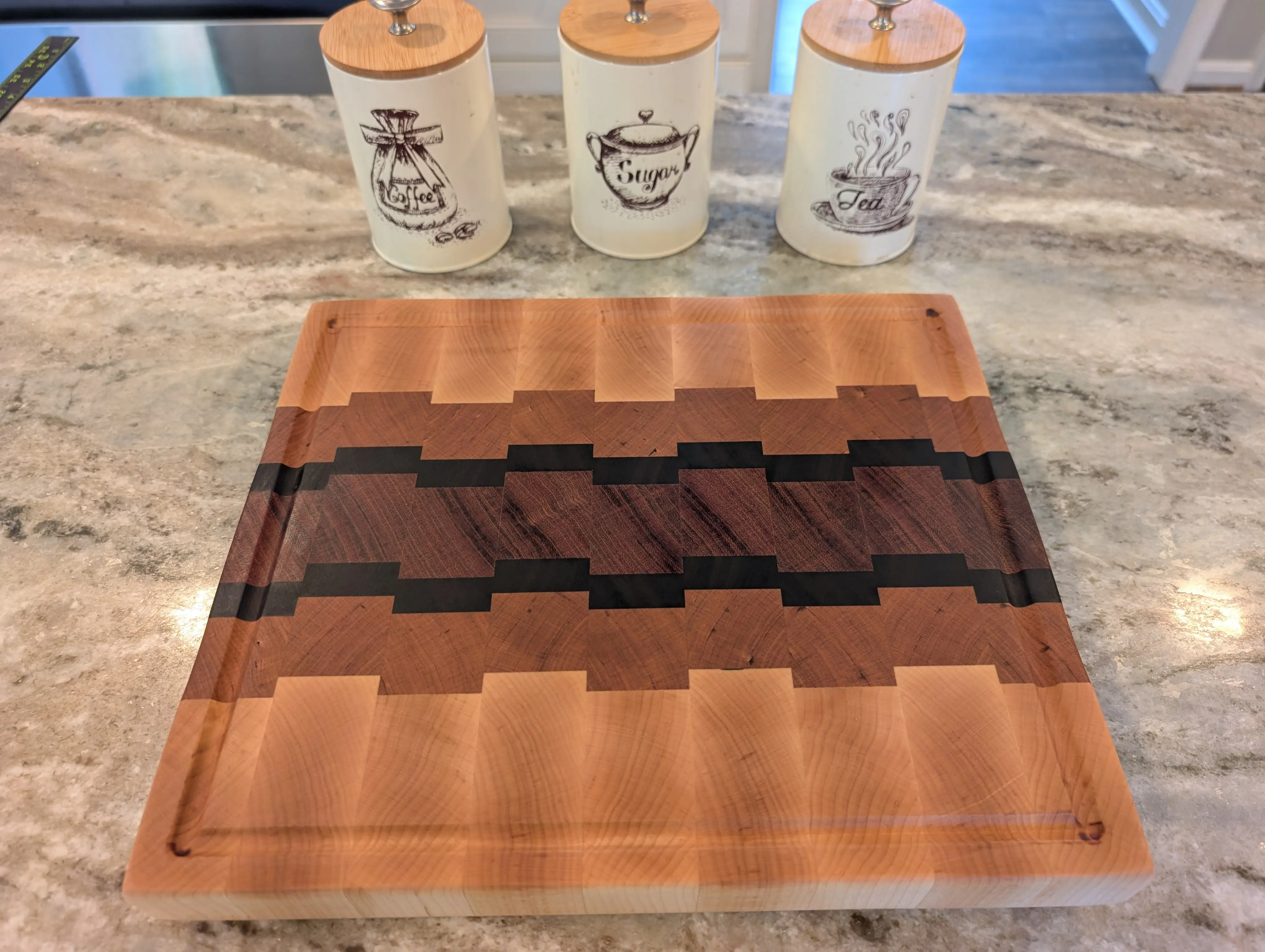 End Grain Maple, Cherry, Wenge and Walnut Butcher Block (#349)