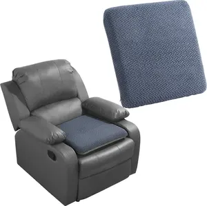 Hombys Health Tufted Plush Recliner Seat Cushion, 3" Thick Foam Chair Cushion with Non-Slip Bottom & Washable Cover, Grey