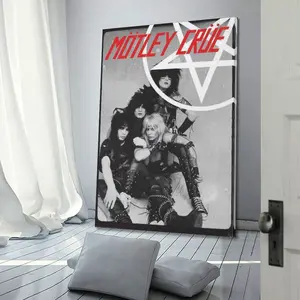 Mötley Crüe Canvas Poster Painter Living in Art Deco Strong Wall Design Painting Hallway Bedroom Living Room Decorated Poster Ornaments Photo