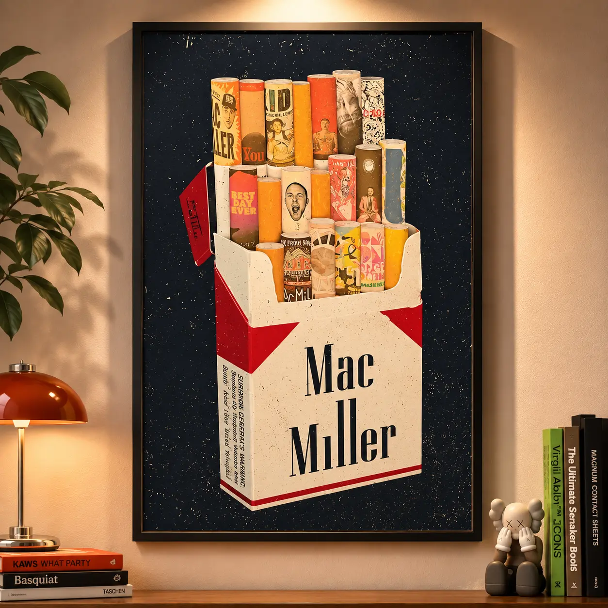 Mac Miller Album Cover Canvas Poster - Minimalist Rapper Artwork, Premium Gallery-Quality Reproduction, Home Wall Decor, Men's Collectible, Living Room Gift Accessory