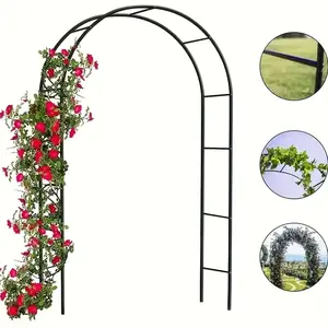 Metal Garden Arch, Heavy-Duty Frame for Climbing Plants, Perfect for Roses and Vegetables, Ideal Outdoor Decoration for Valentine's Day