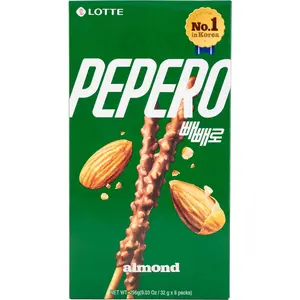 Lotte Pepero Big Pack Collection 8 packs – Korean Chocolate Biscuit Stick Snacks 8.47oz to 9.03oz