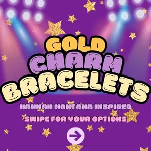 Gold Charm Bracelets Inspired by Hannah Montana Sparkling Star Design for Trendy Accessory Lovers