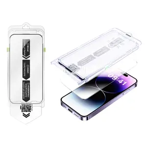 [2PCS]  HD Screen Protector-Dust-free Applicator FOR iPhone 17/iPhone 17 Pro/iPhone 17 Pro Max 12 "On SALE for NEW APPLE"  Headset Covered, Fully Protection, Fingerprint-proof, Electroplated Layer, Tempered glass Protective Cellph