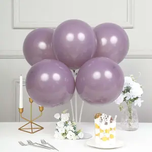 25 Pack Matte Pastel Violet Amethyst Helium/Air Latex Party Balloons 12"