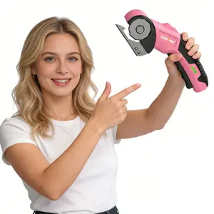 Cordless electric scissors, suitable for crafts, boxes, sewing, carpets, and scrapbooking - DIY heavy-duty professional rotary scissors - automatic cardboard cutter/fabric scissors, ergonomic design, the best gift for her.