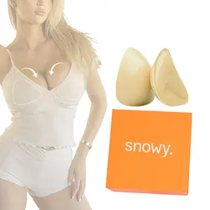 Snowy Sticky bra Push Up Inserts Instant Boost Double-Sided Adhesive Bra Cup For Women Supports Up To 2Cup Sizes Reusable Sweat&Water Resistant Outfit Feminine,Supportive and Breathable Sports Bra for Women