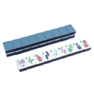 Dusty-blue Acrylic American Mahjong Set – Premium Crystal Mahjong Game Set, Felt Mat & Dice – Ideal for Home, Travel, and Gifting , Portable, Durable