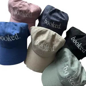 booked Embroidered Hat, Bookish Hat, Embroidered Bookish hat Embroidery Cap Embroidery Trendy Hat