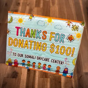 Somali Daycare Donation Prank Mailer - Hilarious Non-Partisan Thank You for Your Donation Letter for Republican & Democrat Friends