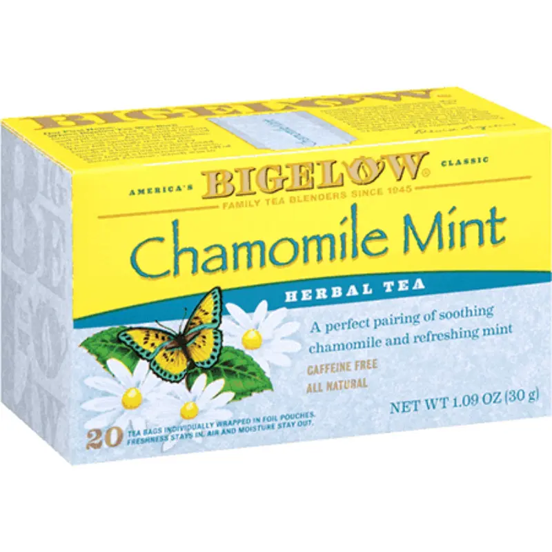 Bigelow Chamomile Mint Herbal Tea Bags Bundle - 6 Pack (20ct Each), Caffeine-Free, Calming Drinks, Relaxing Bedtime Beverage, Soothing Healthy Wellness, Natural Flavor Gourmet Kitchen Pantry Essentials