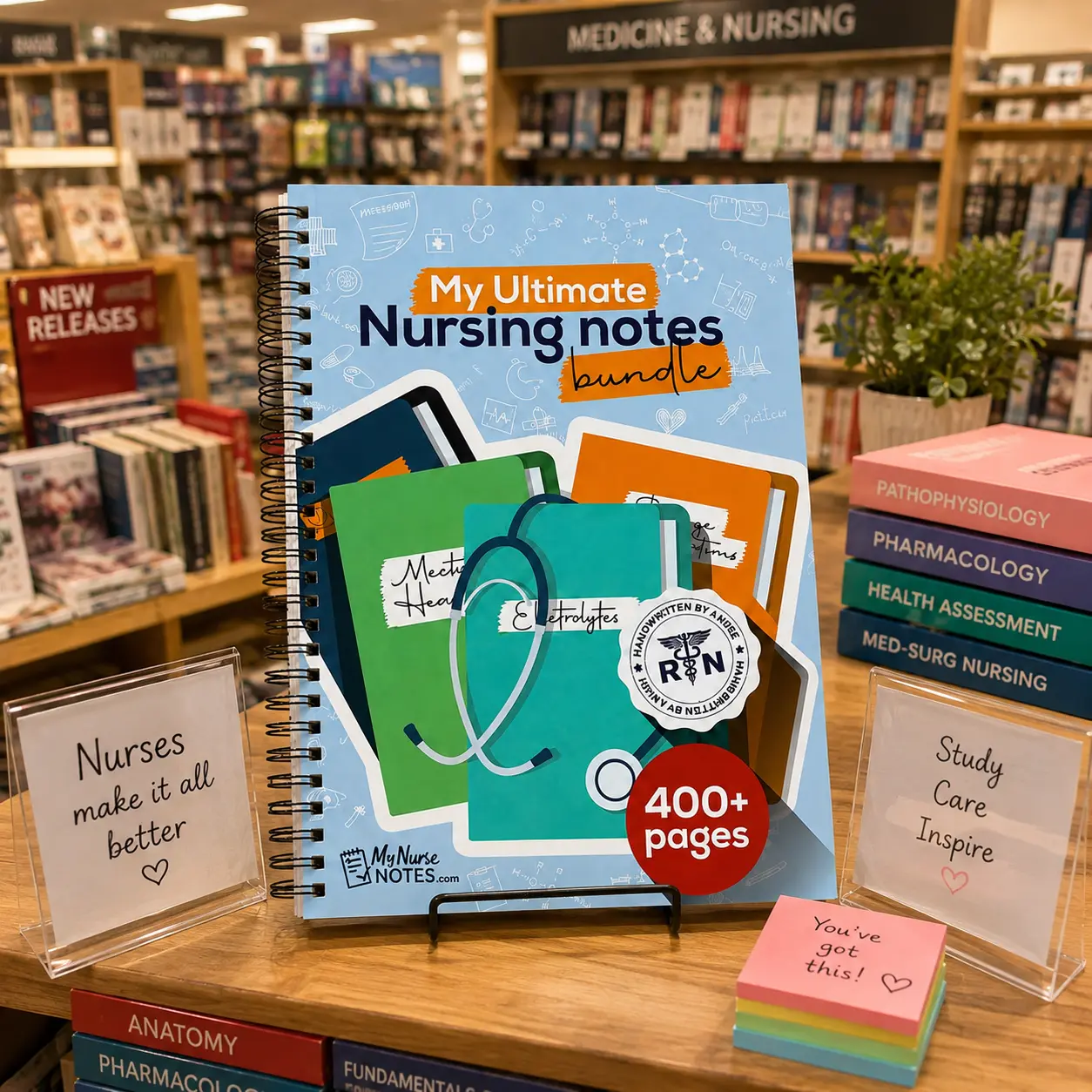Nursing Study Guide & NCLEX Prep (400+ Pages): The Ultimate Nursing Notes Bundle
