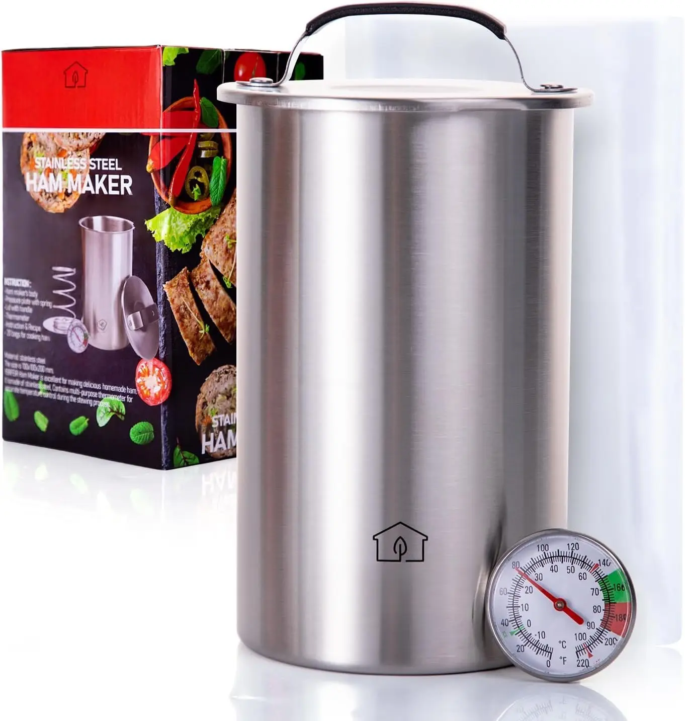 304 Stainless Steel Ham Maker Press With Large Dial and Cool-Touch ...