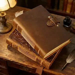 Premium Vintage Leather Journal Notebook, Handmade Craftsmanship, Retro Letter Diary Style, Storytelling Design, Perfect for Writing