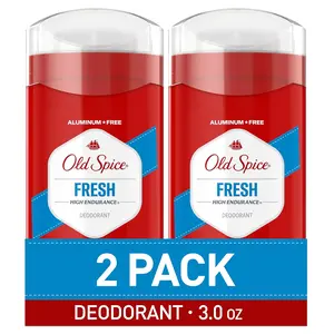 Old Spice Aluminum Free Deodorant for Men, High Endurance, 24/7 Sweat Defense & Odor Protection, 24/7 Freshness & Lasting Scent, Fresh Scent, 3.0 Oz (Pack of 2) Procter & Gamble