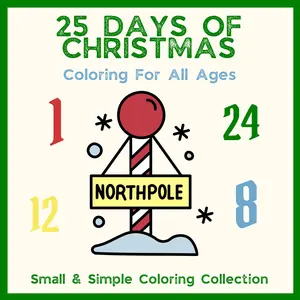 25 Days of Christmas Mini Coloring Book
