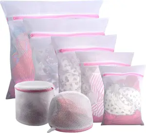 7Pcs Mesh Laundry Bags for Delicates with Premium Zipper, Travel Storage Organize Bag, Clothing Washing Bags for Laundry, Blouse, Bra, Hosiery,...