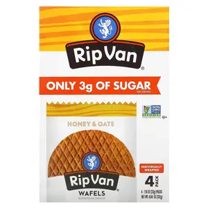 Rip Van Wafels Honey & Oat, 4 Pack, 1.16 oz (33 g) Each