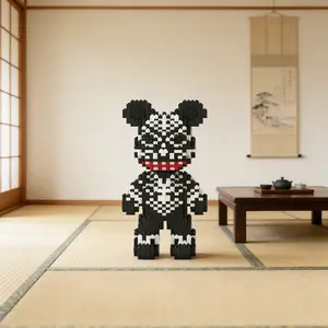 Mask Bear Building Blocks Set, Detailed Craftsmanship, Perfect Gift for All Ages, Ideal for Collectors & DIY Enthusiasts