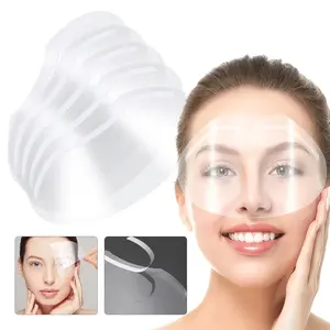 50pcs/set Hair Styling Face Shield Transparent Ocular Protection Goggles, Salon Face Cover for Hair Cutting and Styling, Salon Face Protector for Bang Trimming and Hair Services, Hair Cutting Accessories