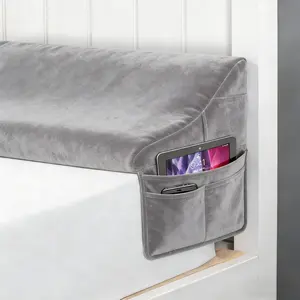 Bed Wedge Pillow for Headboard Gap, 0–6" Mattress Gap Filler with Supportive Comfort Foam & Large Side Pockets, Prevents Lost Pillows & Items, Washable pillowcase