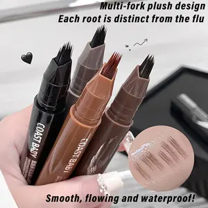 Compliant multi-fork water eyebrow pencil, multi-branch brush head simulation hairflow design, one stroke outlines the root and root distinct eyebrow shape, Eyebrow Makeup Products