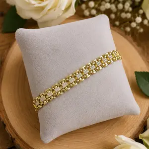 Brazalete laminado 14k medida 7 inch