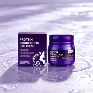 Deeply Repair Damaged Hair – LUMINO LISS Protein Correction Hair Cream 100g – Lactic Acid + Hydrolyzed Keratin + Coconut Oil – Restores Strength, Shine & Smoothness – Daily Protein Treatment for Dry, Brittle & All Hair Types