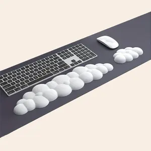 Cloud Wrist Rest & Desk Mat Set – 2 Pack Ergonomic Keyboard & Mouse Support for Gamers & Office