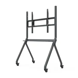 Mobile Smart Board Portable Stand and Rolling Floor TV Cart for 65-86 Inch Interactive Whiteboards or TV, Lockable Wheels, Home Office School Classroom
