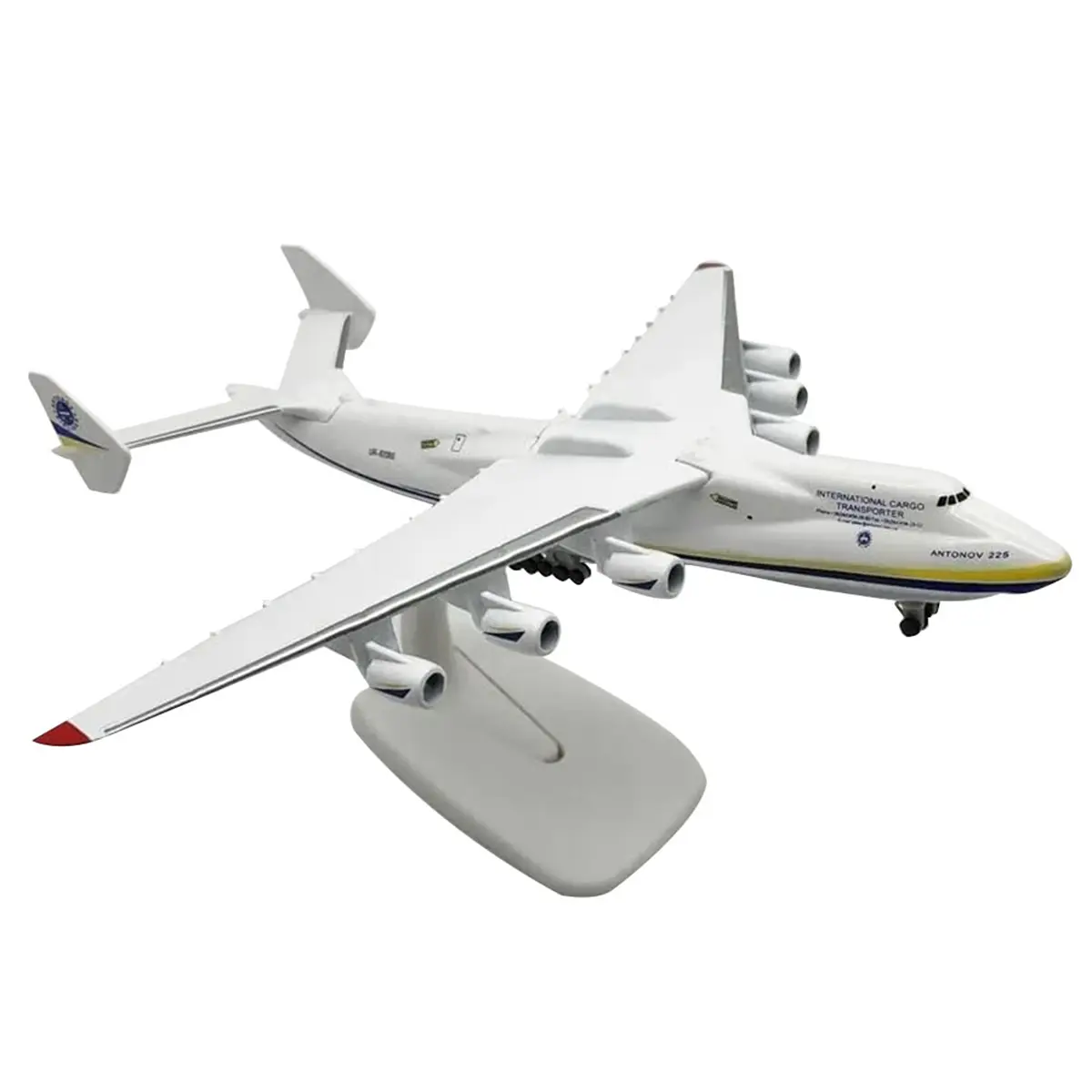 Antonov An-225 Mriya Airplane Model Kit, 1/400 Scale Realistic Alloy Replica with Stand, 20cm Collectible Plane for Room Decorations, Gift for Friends & Birthdays