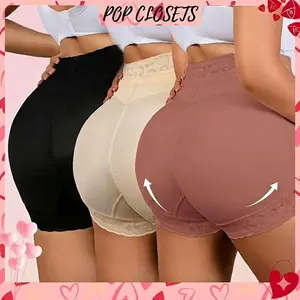 3PCS  High Waist Shapewear Panty with Anti-Slip Silicone Band - Stretchy Breathable & Seamless Tummy Control Butt Lifting for Everyday Confidence Women's Basic Minimalist Multi Colors 3Pcs-BS