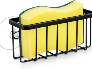 Kitchen Sink Sponge Holder, Kitchen Sink Caddy, Sponge Holder for Kitchen Sink Suction, Dish Soap Holder