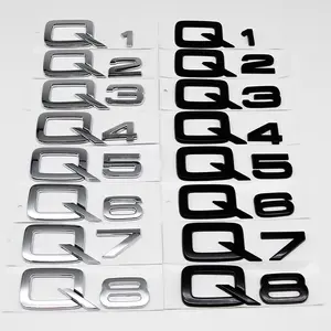 Abs Material Car Styling Decal Sticker, Easy Installation, Fits Audi Q1/q2/q3/q5/q7/q8, Engine Hood Fender Trunk Tail Decoration, Vehicle Exterior Decoration