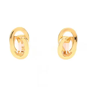 Pre-owned GUCCI Gold-plated Small Leather Goods Clip Earrings